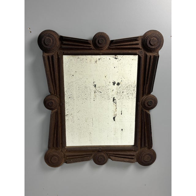 Antique Tramp Art Folk Art Distressed Mirror, Austria, 1890s For Sale - Image 14 of 18