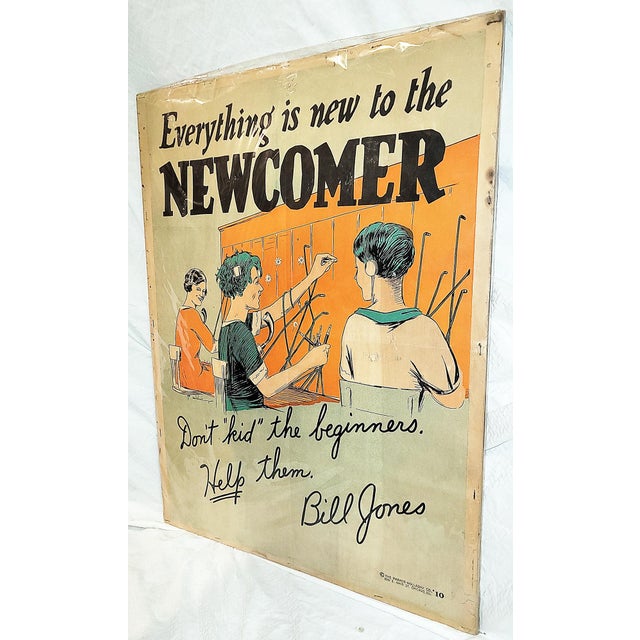 Original 1927 Large Bill Jones Motivational Poster For Sale In West Palm - Image 6 of 6