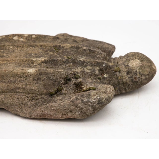 Sculpture Materials Vintage Reconstituted Stone Turtle Garden Ornament, England Mid 20th Century For Sale - Image 7 of 8