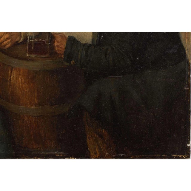 19th Century Genre Painting of Men Conversing by Hedwig Oehring (German, 1855-1907) For Sale - Image 5 of 12