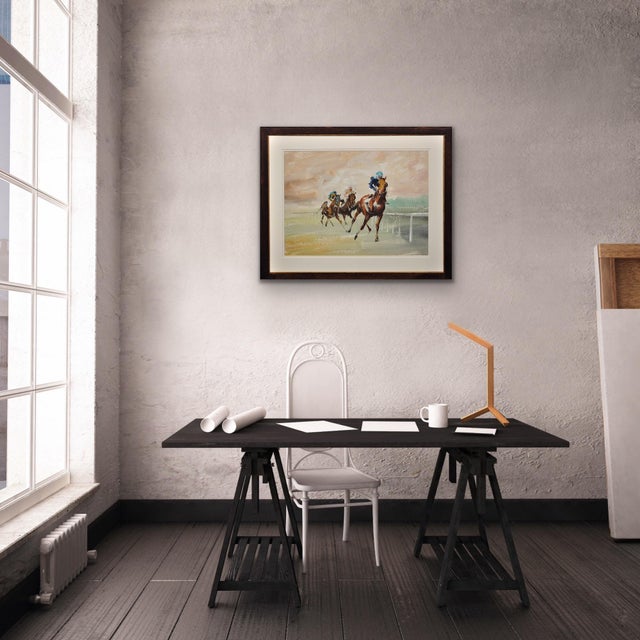John Rattenbury Skeaping, A Three Horse Race, 1963, Gouache & Watercolor, Framed For Sale - Image 13 of 18