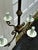 1910s Vintage Brass Four Arm Gas Electric Chandelier For Sale - Image 5 of 11