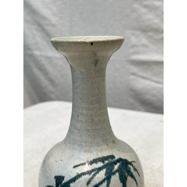 1970s Vintage Stoneware Bud Vase Signed Lesley '76 For Sale - Image 5 of 11