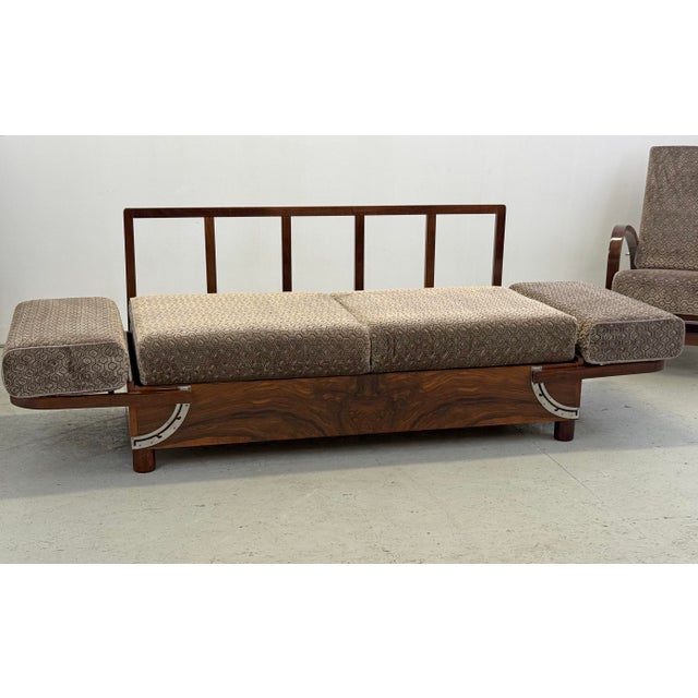 Art Deco Lounge Suite by Jindřich Halabala for Up Závody, 1930s, Set of 3 For Sale - Image 14 of 18