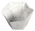 Drap A Hexagonal Decorative Bowl in White Carrara Marble by Bufalini Marmi For Sale