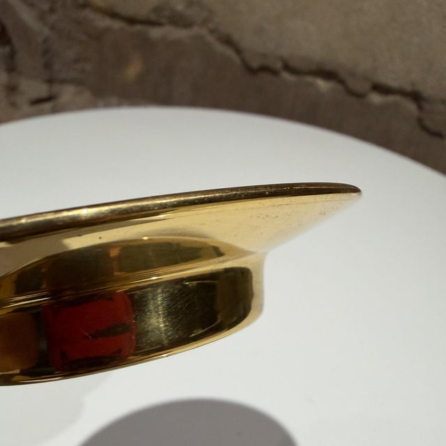 1950s Dansk Saucer Spray Candle Holder Jens Harald Quistgaard JHQ Brass For Sale - Image 5 of 8