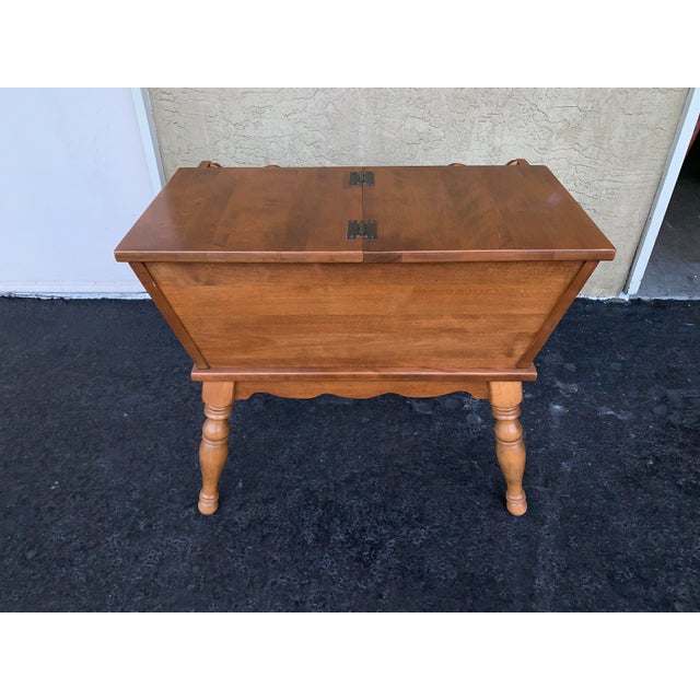 Vintage Ethan Allen Magazine Dough Box Side Table Chairish