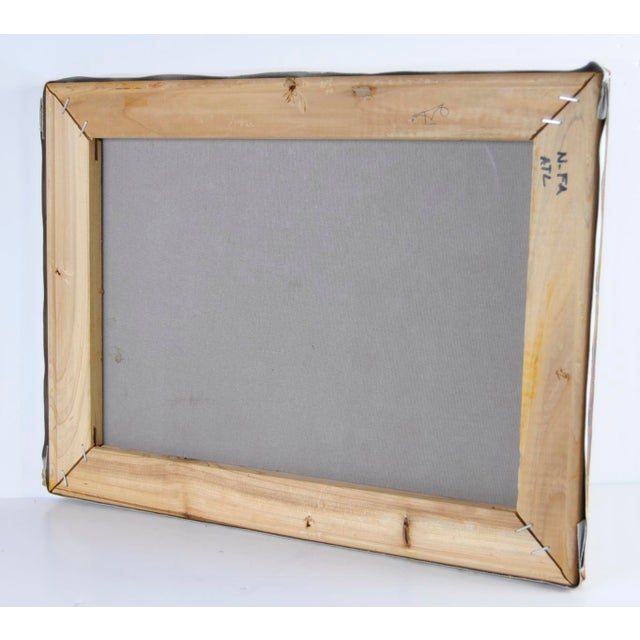 French Vintage French Floral Oil Painting For Sale - Image 3 of 6