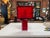Plastic Vintage Italian Red Acrylic Table Lamp 1980s For Sale - Image 7 of 8
