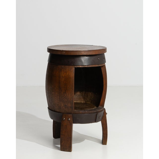 Early 20th Century Oak Barrel Bar Table For Sale - Image 11 of 12