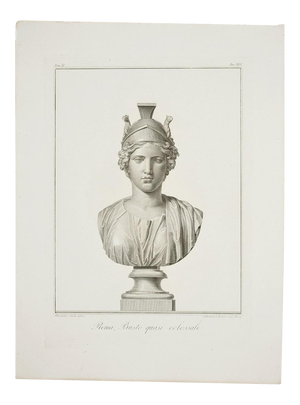 Alessandro Mochetti, Roma, Busto quasi colossale, Original Etching, 1821