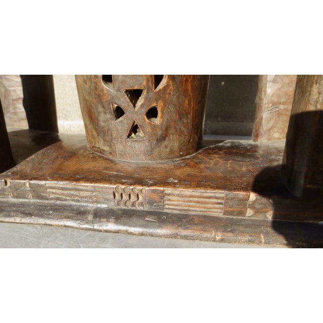 Wood Antique Ashanti African Womens Stool For Sale - Image 7 of 11
