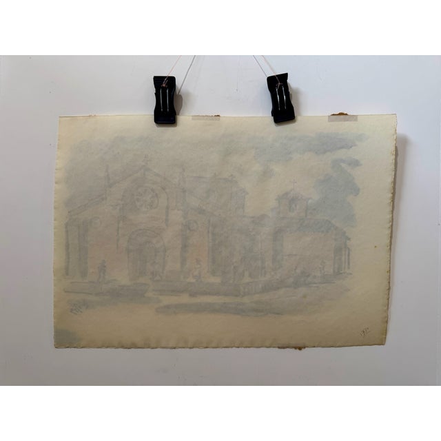 Henry Emil Salloch Original Watercolor on Paper San Thomas, 1973. For Sale In Atlanta - Image 6 of 7