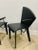 Mid-Century Modern Postmodern Italian Leather Dining Chairs Attributed to Mario Morbidelli for Naos - Set of 4 For Sale - Image 3 of 9