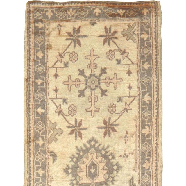 Rustic Galerie Shabab Collection Mid-20th Century Handmade Turkish Oushak Runner For Sale - Image 3 of 10