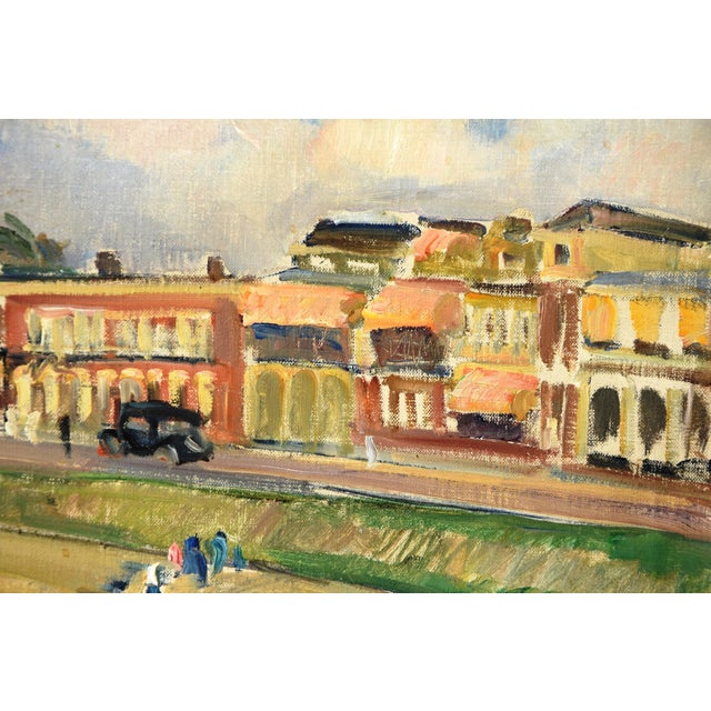 Gerta Springer, Holiday Boats in the Harbor, 1935, Oil on Canvas, Framed For Sale - Image 8 of 17