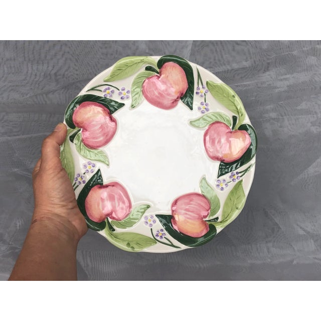 Vintage Decorative Majolica Pottery Plate For Sale - Image 9 of 13