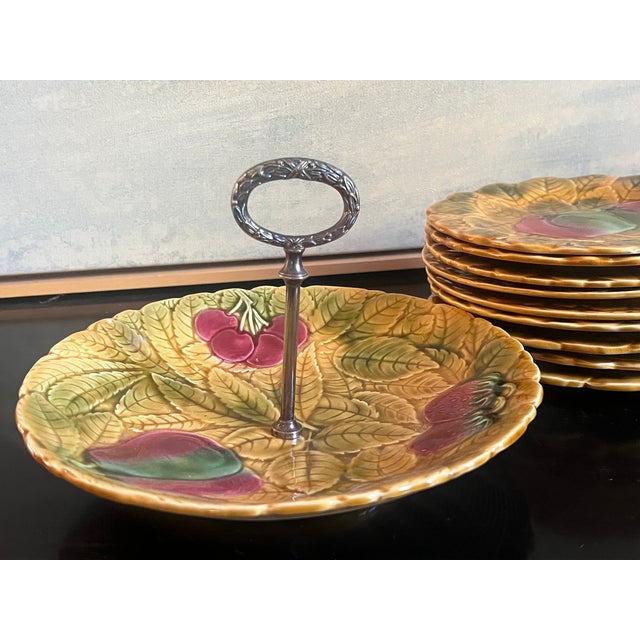 Sarreguemines French Serving Set of 16 For Sale - Image 11 of 12