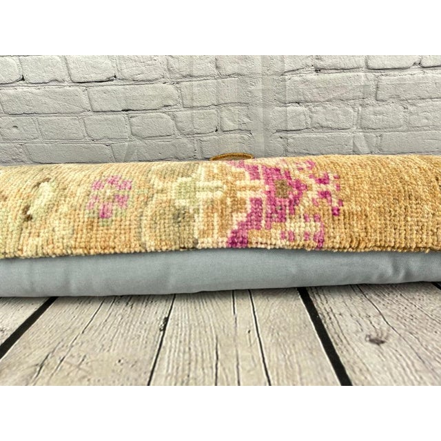 Textile 12 x 46 Lumbar Rug Pillow Lush Comfort Turkish Pillow Cushion Cover For Sale - Image 7 of 8