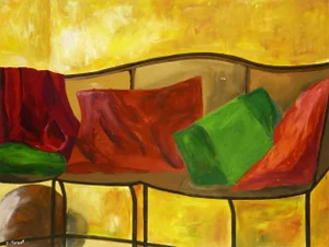 Isabelle Troquet, Couch in Yellow Room