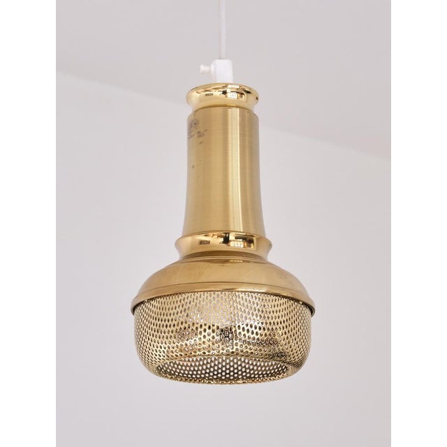Scandinavian Modern Brass Pendant Lights from OMI, Denmark, 1960s, Set of 2 For Sale - Image 13 of 14
