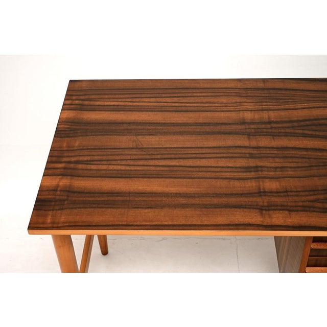 Mid-Century Walnut Desk from Morris of Glasgow, 1950s For Sale - Image 9 of 11