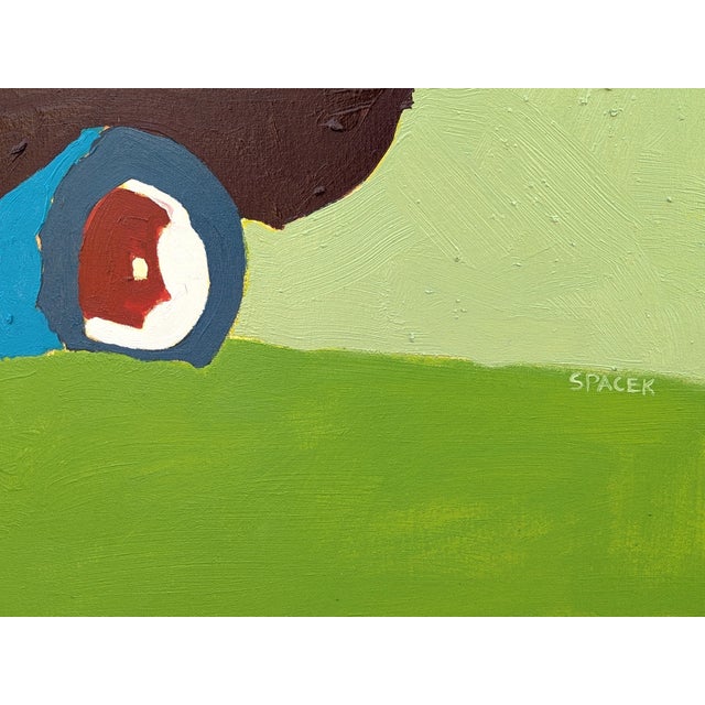 Green Jacob Spacek "American Rural, Mule" Contemporary Blue, Green & Red Country Landscape Painting, 2025 For Sale - Image 8 of 10