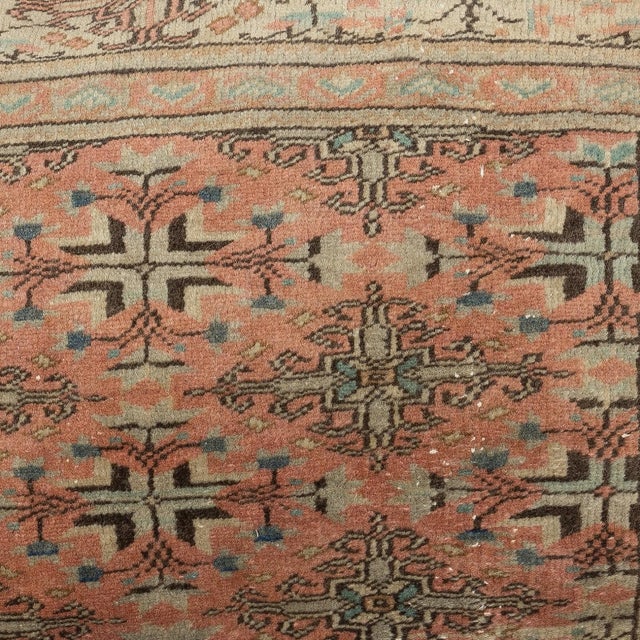 Add a touch of history and warmth to your space with this vintage handmade Turkish wool rug cushion cover. Crafted from...