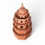 Terracotta Ceramic Pagode Lamp, 1970s For Sale - Image 3 of 10