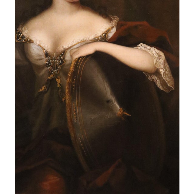 After Willem Wissing, Portrait of the Duchess of Marlborough as Minerva, 1680, Oil on Canvas For Sale - Image 8 of 14