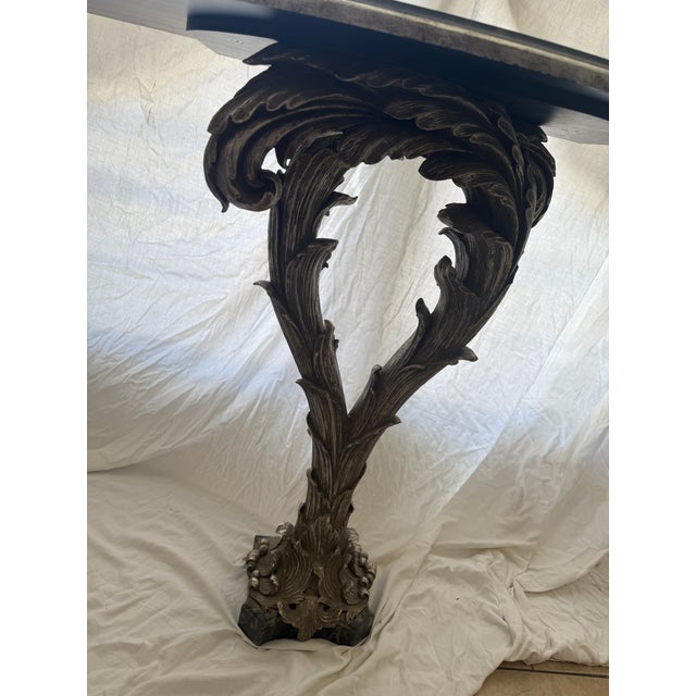 Mid Century Hollywood Regency Palm Console Table in Serge Roche Style For Sale - Image 9 of 15