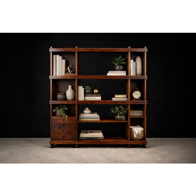 Designed circa 1968 by Sergio Rodrigues and produced by OCA, this large-scale bookshelf exemplifies the designer’s...
