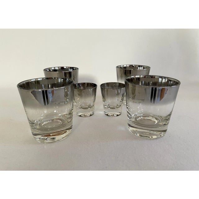 Glass Dorothy Thorpe Style Low Ball & Shot Glass Set - 8 Pieces For Sale - Image 7 of 10