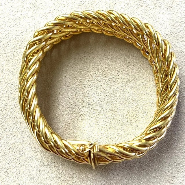 2020s Syna Yellow Gold Cosmic Wide Link Bracelet For Sale - Image 5 of 6