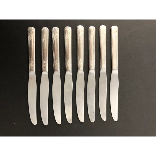 Vintage Tudor Silver Plated Dinner Knives S /8 For Sale - Image 4 of 6