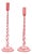 Twisted Glass Taper Candle Holder (Set of 2) For Sale