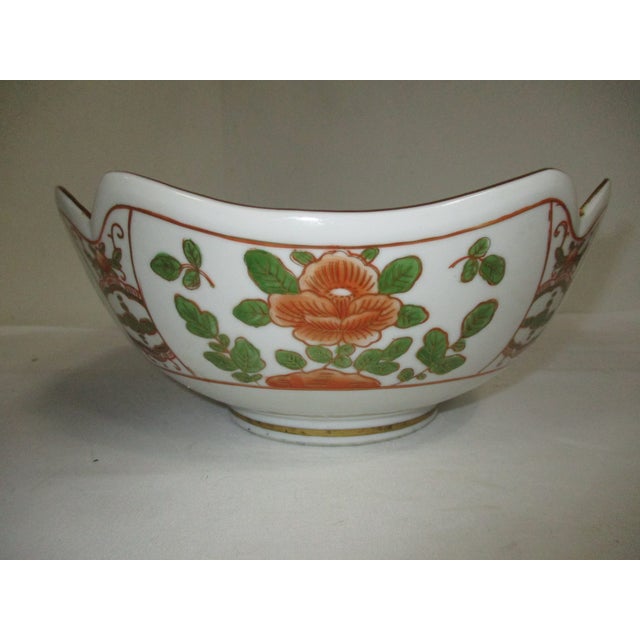 Art Deco Andre by Sadek Hand-Painted Japanese Porcelain Bowl For Sale - Image 3 of 7