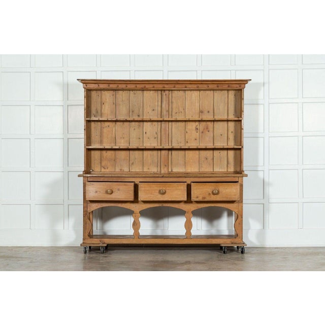 Large 19th Century Irish Pine Potboard Dresser, 1860s For Sale - Image 10 of 16