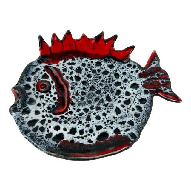 Vintage Fat Lava Bowl from Vallauris, 1970s For Sale