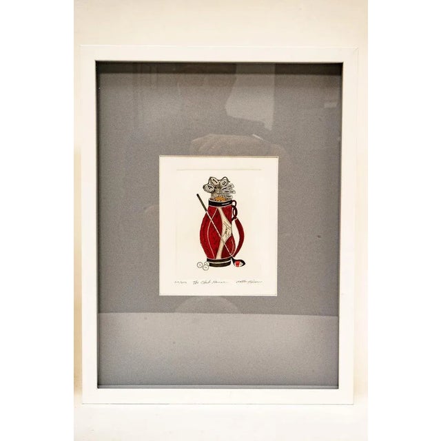 Golf Motif Colored Etchings - a Set of 2 For Sale - Image 10 of 13