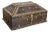Vintage Wooden Hinged Box W Metalwork Detail For Sale