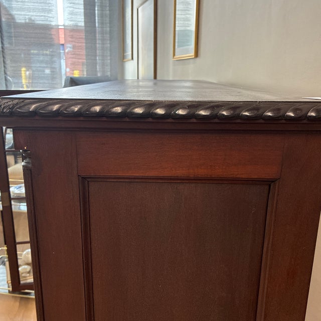 Antique Gothic Style Claw Foot Mahogany Bookcase China Cabinet For Sale - Image 9 of 12