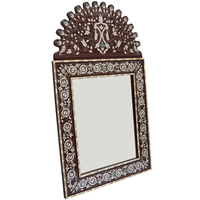 Vintage Syrian DamasceneInlaid MotherOfPearl Console Table & Mirror