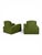 Textile Pair Art Deco Club Chairs - France Circa 1930s - Green Velvet Speed Armchairs For Sale - Image 7 of 10