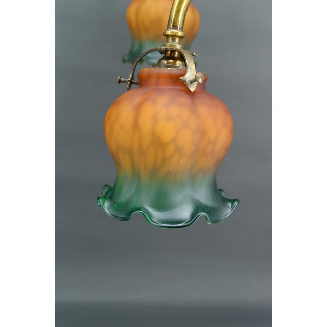 Metal Art Nouveau Chandelier in Gilt Bronze, 1890 For Sale - Image 7 of 18