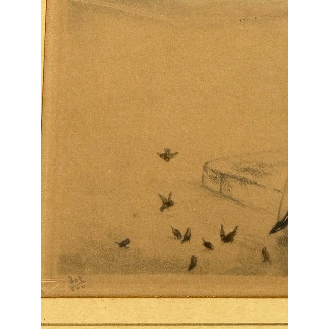 Gold Louis Icart c.1920 Signed Parisian Art Deco Etching Print W Aquatint, "Place Vendôme", #302/500 W Blind Stamp, All Original For Sale - Image 8 of 9