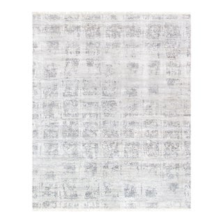 Modern Silver Area Rug- 8'11" X 12' 1" For Sale
