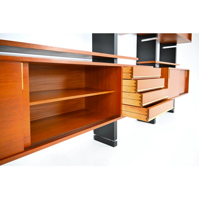 Wood Extenso Wall Unit by Amma Torino, 1960s For Sale - Image 7 of 13