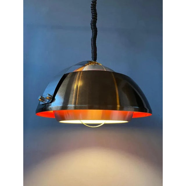Space Age Orange Pendant Light from Lakro Amstelveen For Sale - Image 5 of 11
