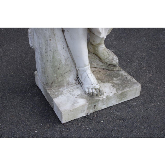 Early 20th Century Antique Classical Style Diana Of Gabii Marble Garden Statue For Sale - Image 5 of 12